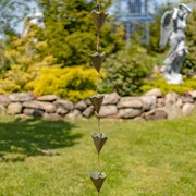 Zaer Ltd. International 78" Long Iron Umbrella Rain Chain in Antique Copper ZR156140-AC View 4