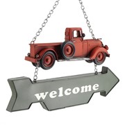 Zaer Ltd International Set of 6 Assorted Vintage Automobile Iron Hanging "WELCOME" Signs VA170009 View 4