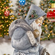 Zaer Ltd International 36" Tall Olde World Santa Claus with Bag of Gifts & Christmas Tree - Blue Cloak ZR117615 View 4