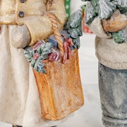 Zaer Ltd International Set of 2 "Winter's Night" Standing Tushkas Holding Lanterns & Christmas Tree ZR117612 View 4