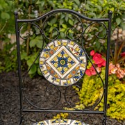 Zaer Ltd International Pre-Order: "Boston" Three-Piece Mosaic Bistro Set ZR165125-6-SET View 4