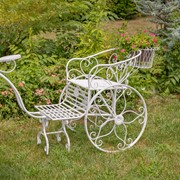 Zaer Ltd International 50.5" Tall Iron Tricycle Plant Stand with Flower Baskets "Stephania" ZR170735-AW View 4