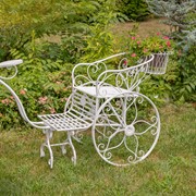 Zaer Ltd International Pre-Order: 50.5" Tall Iron Tricycle Plant Stand with Flower Baskets "Stephania" ZR170735-AW View 4