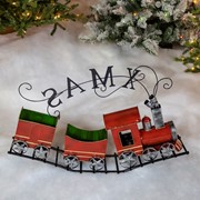 Zaer Ltd International Metal Christmas Train with 2 Carts on Track "X-M-A-S" ZR100978 View 4