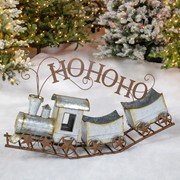 Zaer Ltd International 36" Long Galvanized Christmas Train "HO HO HO" ZR150862 View 4