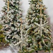 Zaer Ltd International Pre-Order: Set of 6 Hanging Galvanized Stars in Assorted Sizes ZR731160-SET View 4