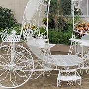 Zaer Ltd International Pre-Order: Large Round Cinderella Carriage in Antique White "The Luciana" ZR109201-AW View 4