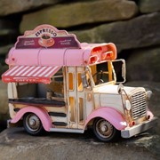 Zaer Ltd International Set of 6 Vintage Style Ice Cream & Coffee Trucks in Assorted Colors and Styles ZR107831-SET View 4