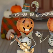 Zaer Ltd International Pre-Order: Set of 3 Small Iron Skeleton Mariachi Figurines "Tres Marlonis" ZR193038-SET View 4