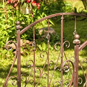 Zaer Ltd International 5ft. Long Antique Style Iron Garden Bridge in Antique Bronze "Paris 1968" ZR140960-BZ View 4