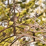 Zaer Ltd. International "Philadelphia" 8.5ft. Tall Iron Garden Arch Decoration in Ant. Bronze ZR190429-BZ View 4