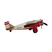 Zaer Ltd. International Metal Model Airplane Decor in Red and Cream RD204155-RD View 4