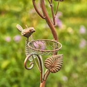 Zaer Ltd. International 65.75" Tall Antq. Copper Teapot Birdhouse Garden Stake "Victorian Style Teapot" ZR113168-6 View 4