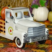 Zaer Ltd. International Small Harvest Pickup Truck with Pumpkins in Antique White ZR160892-AW View 4