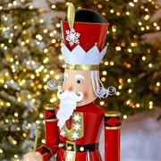 Zaer Ltd. International 61" T. Large Iron Christmas Nutcracker w/ Trumpet & LED Light "David" ZR190661 View 4