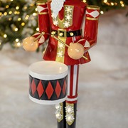 Zaer Ltd. International 61" Tall Iron Christmas Nutcracker with Drum & LED Lights "George" ZR190660 View 4