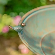 Zaer Ltd. International 27" Tall Ornate Pedestal Birdbath with Bird Details in Copper-Bronze ZR160318-CB View 4