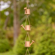 Zaer Ltd. International 73" Long Iron Rain Chain with Watering Cans in Antique Copper ZR200167-CP View 4