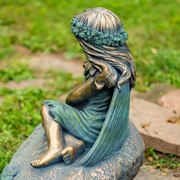 Zaer Ltd International 25.5" Tall Magnesium Sitting Fairy Statue "Iris" ZR339026 View 4