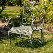 Zaer Ltd International "Gaia" Iron Garden Armchair in Verdi Green ZR180493-VG View 4