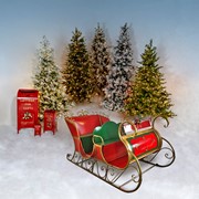 Zaer Ltd. International 9ft. Long Large Iron Classic Christmas Sleigh "Philadelphia II" ZR140300 View 4
