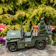 Zaer Ltd. International 1940's Vintage Style Military Vehicle with Christmas Tree and Gifts ZR191858 View 4