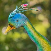 Zaer Ltd. International Pre-Order: Set of 2 Large Colorful Peacocks with Jewels "Royal and Sapphire" ZR140242-SET View 4