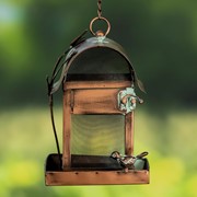 Zaer Ltd. International Hanging Iron Bird Feeder with Antique Copper Finish "Prairie" LS213032 View 4