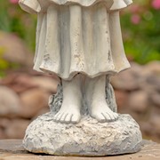 Zaer Ltd International 39" Tall Magnesium Angel Statue Reading a Book in Antique White "Symone" ZR341639-AW View 4