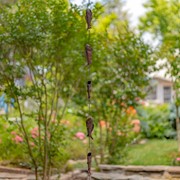 Zaer Ltd. International 76.75" Long Antique Bronze Iron Rain Chain with Rainbow Trout ZR215379-BZ View 4