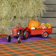 Zaer Ltd International 3.4ft. Long Small Red Metal Tractor with Cart "The Aldean" ZR534481-RD View 4