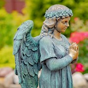 Zaer Ltd International 36" Tall Praying Magnesium Angel Statue in Antique Bronze "Gabriella" ZR252316-BZ View 4