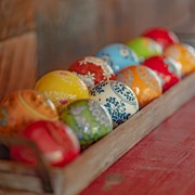 Zaer Ltd International Set of 12 Assorted 3" Ceramic Sailor Balls "Yokohama" - Bright Tones ZR088200 View 4