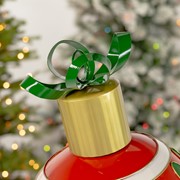 Zaer Ltd. International 35.83" Tall Red Christmas Ball Ornament Metal Garden Stake ZR210601 View 4