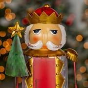 Zaer Ltd. International 19.25" Tall Metal Nutcracker Figurine with Christmas Tree "Fritz" ZR191186 View 4