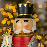 Zaer Ltd. International 17.25" Tall Metal Nutcracker Figurine with Gifts "Nikolai" ZR191187 View 4