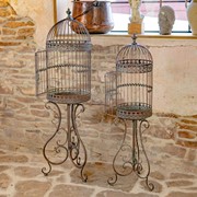 Zaer Ltd. International Pre-Order: Set/2 Victorian Style Birdcage Planters in Bronze "Copenhagen 1843" ZR200524-BZ View 4