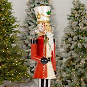 Zaer Ltd International Pre-Order: 65"T. Standing Iron Nutcracker with Candy Cane & Lights "Christopher" ZR220430 View 4