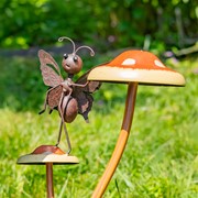 Zaer Ltd International Set of 6 Assorted Bustling Butterflies on Iron Mushroom Garden Stakes ZR652408-SET View 4