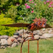Zaer Ltd. International Set of 6 Assorted Flying Bird Iron Rusty Rocking Stakes ZR183055-SET View 4