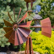 Zaer Ltd International 69" Tall Medium Iron Windmill Stand with Rooster "Jackson" ZR158185 View 4