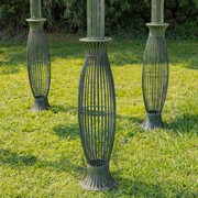 Zaer Ltd. International 13ft. Tall Round Iron Garden Gazebo in Antique Green "Bella Rosa" ZR633730-GR View 4