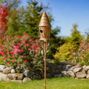 Zaer Ltd International 70.5" Tall Multi-Tiered Conical Roof Birdhouse Stake "Budapest" ZR193158 View 4