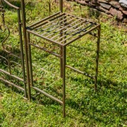 Zaer Ltd. International 96" Tall Garden Gate Archway with 2 Side Plant Stands in Ant. Bronze "Genevieve" ZR135980-BZ View 4