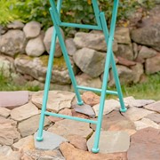 Zaer Ltd. International "Baton Rouge" 23in. Tall Mosaic Folding Plant Stand - Blue, Green & R ZR850916 View 4