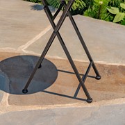 Zaer Ltd. International "St. Augustine" 23in. Tall Mosaic Folding Plant Stand - Stone & Brown ZR850516 View 4