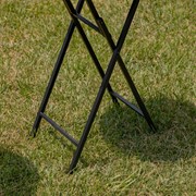 Zaer Ltd. International "Medora" 23in. Tall Mosaic Folding Plant Stand - Stone Grey & Tan ZR850116 View 4