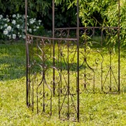 Zaer Ltd. International 10ft. Tall Round Iron Gazebo with Side Walls in Antique Bronze "Tatiana" ZR161596-BZ View 4