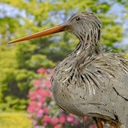 Zaer Ltd. International Set of 2 Great Blue Heron Metal Outdoor Figurines ZR230425-SET View 4