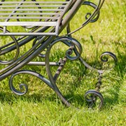 Zaer Ltd. International 6.8ft. Tall Heart-Shaped Iron Bench in Antique Bronze "Amore" ZR230422-BZ View 4